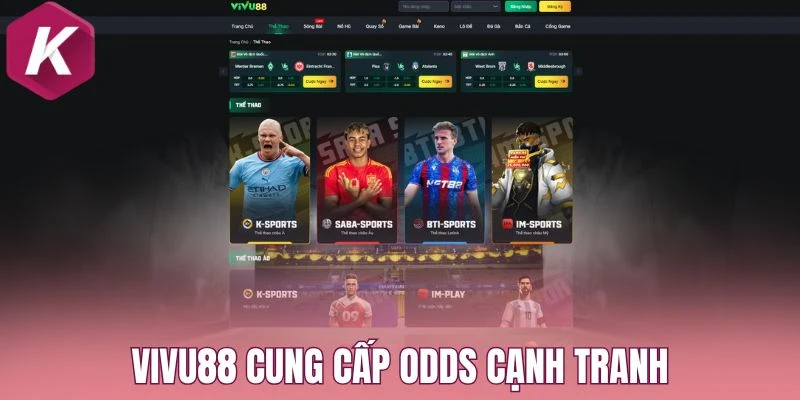Vivu88 cung cấp odds cạnh tranh