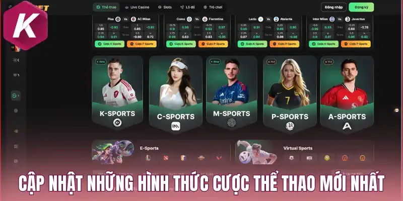 Cập nhật những hình thức cược thể thao mới nhất