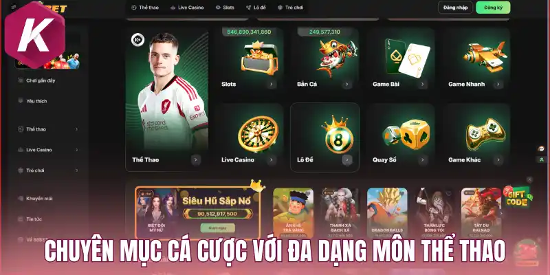 Chuyên mục cá cược với đa dạng môn thể thao